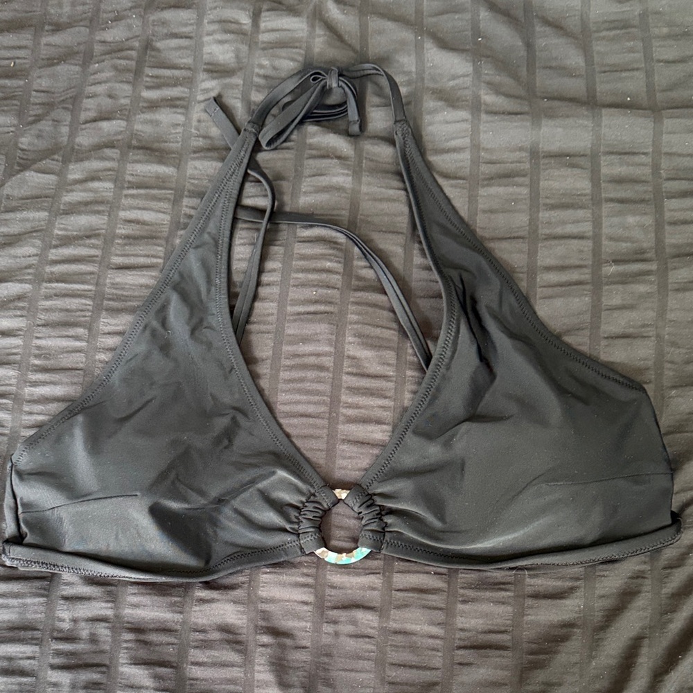 Aerie Black Halter Bikini Top